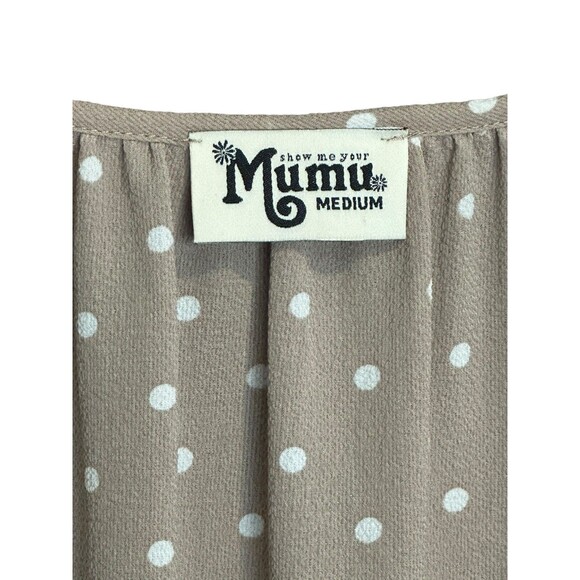 Show Me Your Mumu Size Medium Astrid Tunic Dotcha Miss Me Tunic Top Tan #GH11-5 - Picture 5 of 10